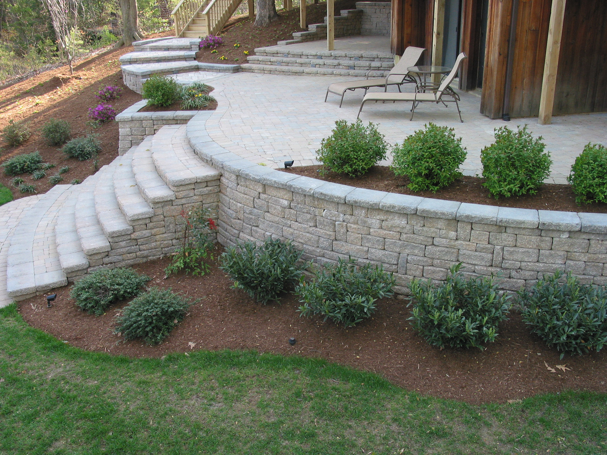 Stone wall installation